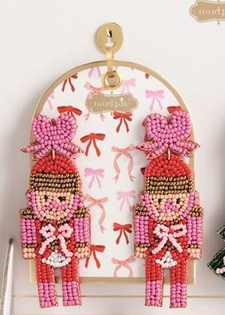 Mudpie - Earrings - Beaded Christmas Icons