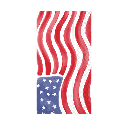 Guest Towel Napkin - Stars & Stripes Stamp - Findlay Rowe Designs