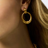 Julie Vos - Earrings - Portofino Doorknocker - Gold - Findlay Rowe Designs