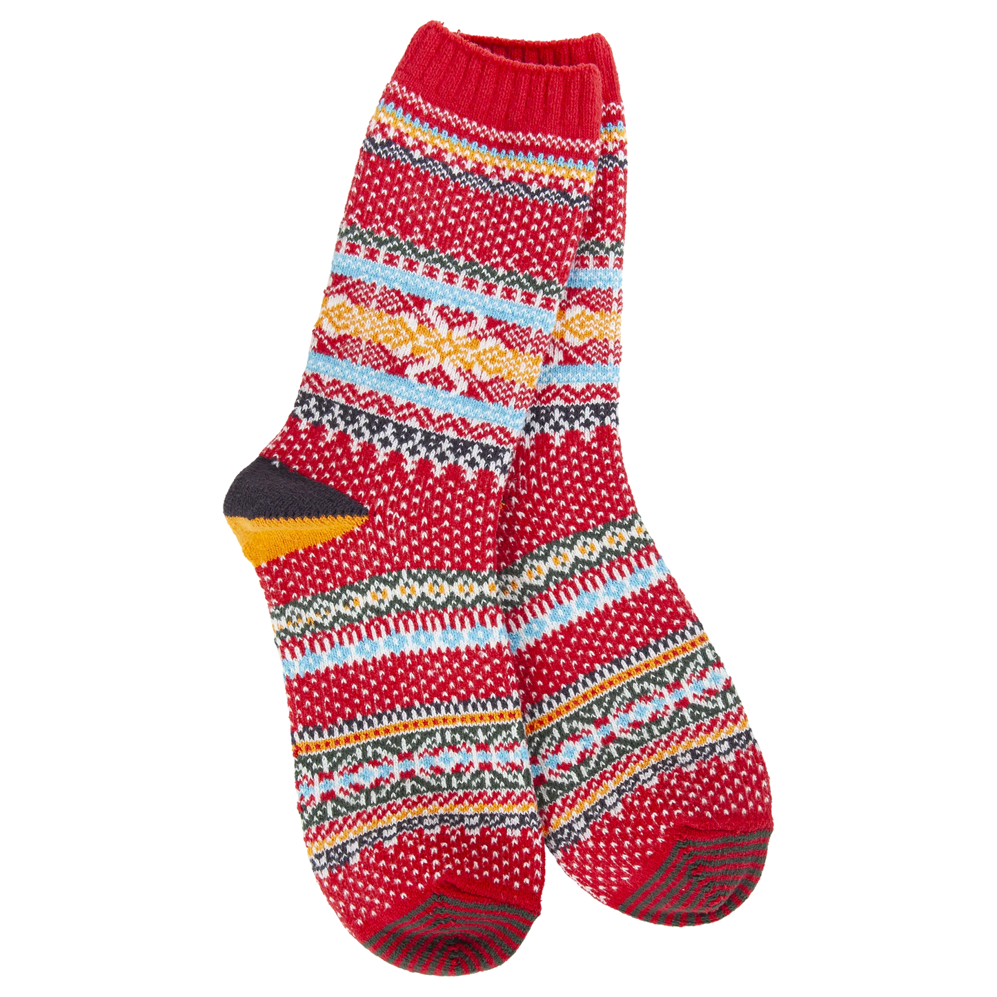 World's Softest Socks - Holiday Seasonal Crew - Red Multi - Findlay Rowe Designs