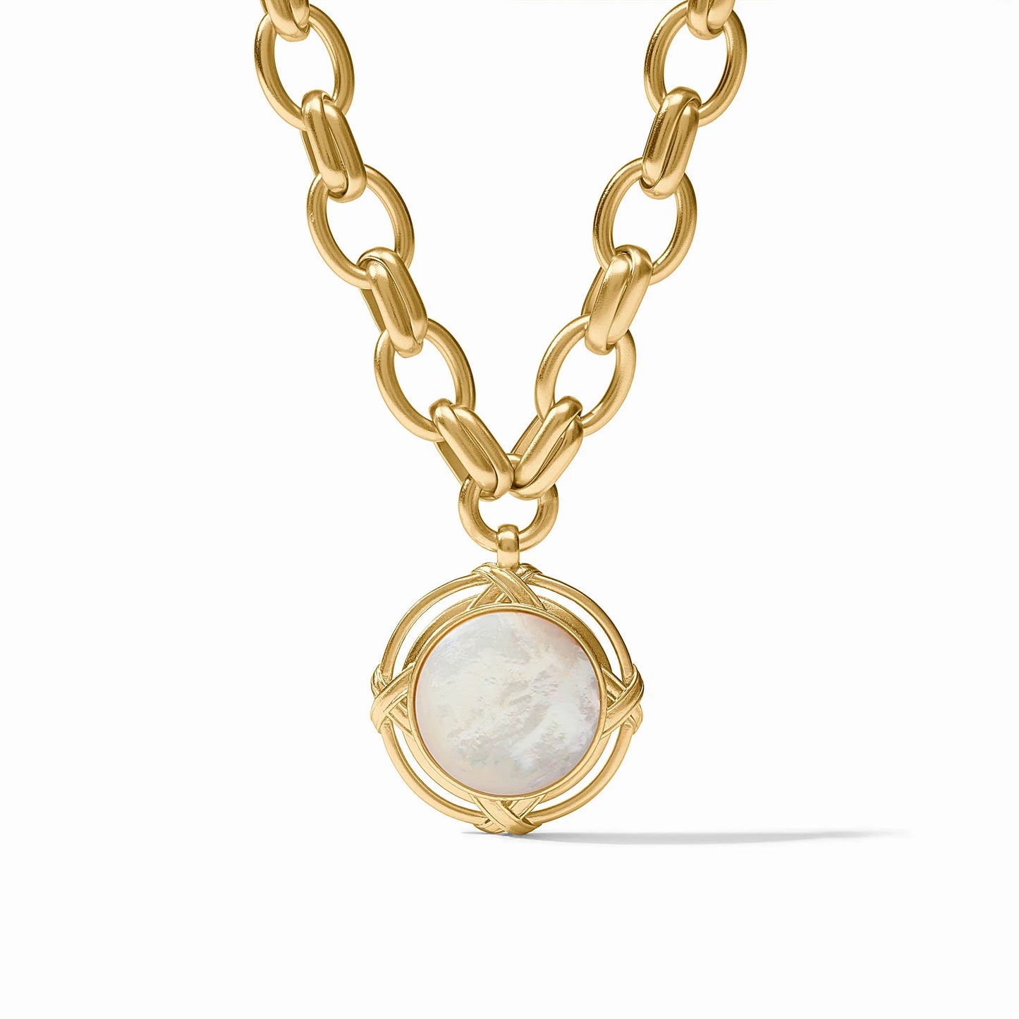 Julie Vos - Necklace - Essex Statement - Mother of Pearl
