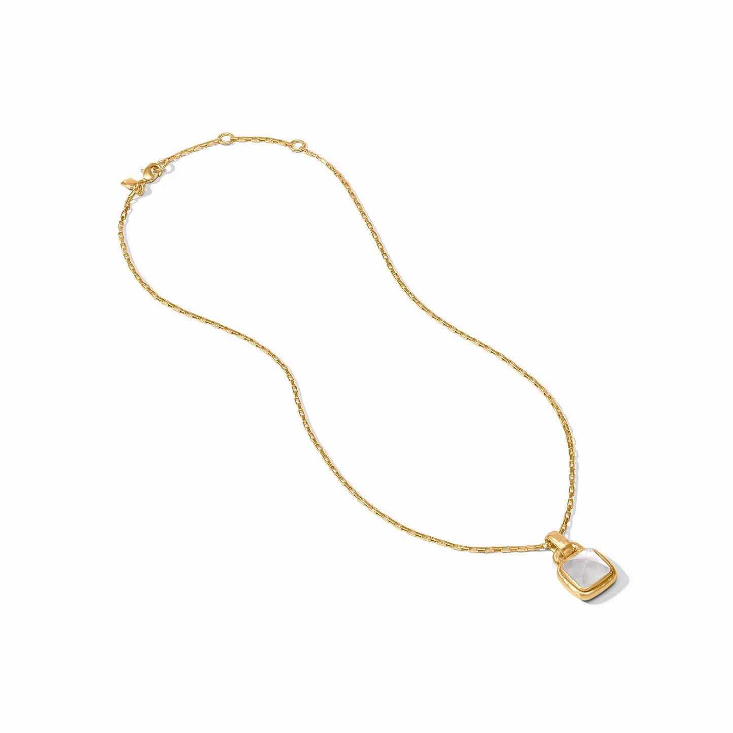 Julie Vos - Necklace - Sahara Solitaire - Iridescent Clear Crystal