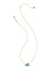 Kendra Scott - Necklace - Cheer Short Pendant - Gold Emerald Illusion - Findlay Rowe Designs