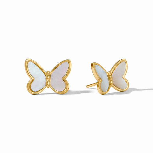Julie Vos - Earrings - Papillon Stud - Mother of Pearl - Findlay Rowe Designs
