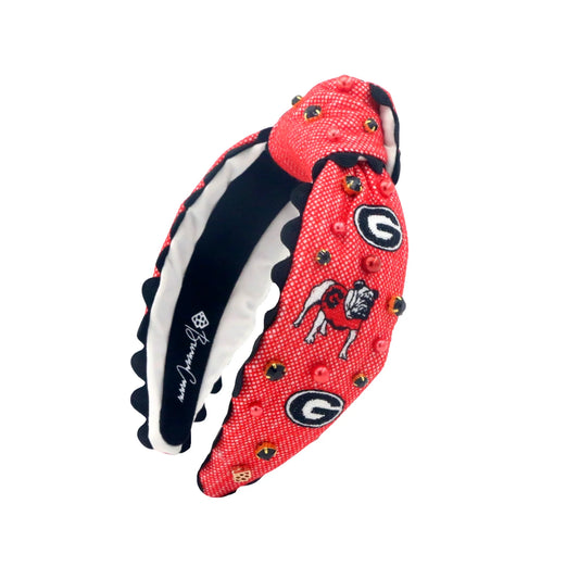 Brianna Cannon - Headband - UGA Logo - Red Cross Stitch - Findlay Rowe Designs