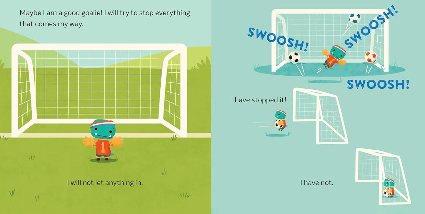 Tiny T. Rex Tries Soccer - Findlay Rowe Designs