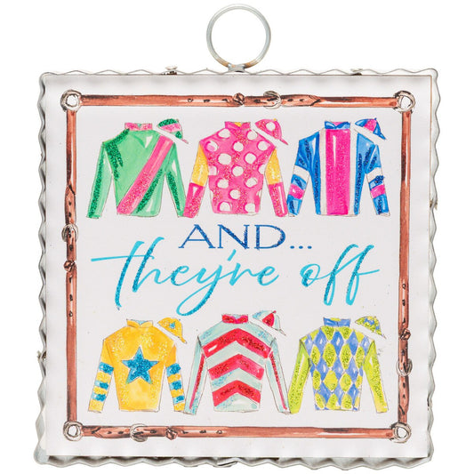 Rosanne Beck - Mini Print - Jockey Silks And They're Off - Findlay Rowe Designs