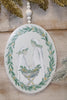 Ornament - Oval Holy Family Wreath Décor - 9.5in