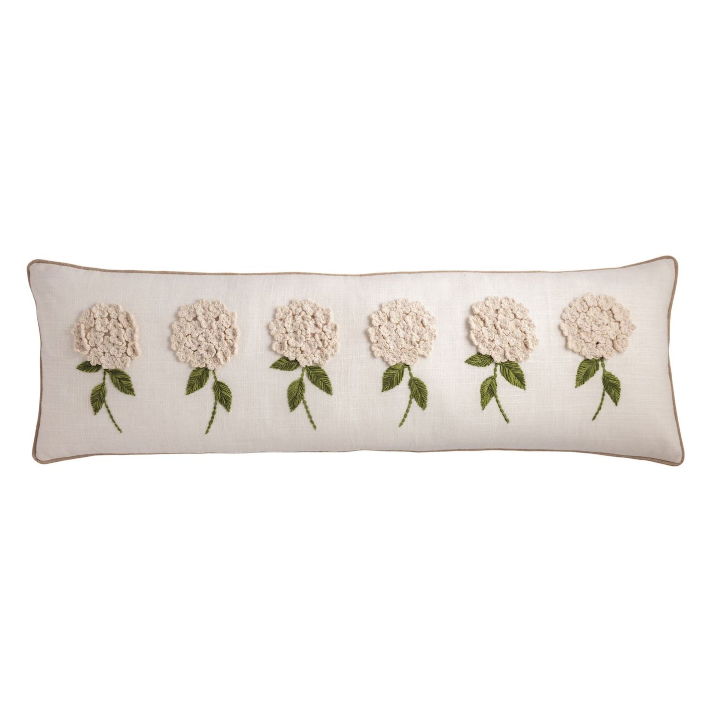 Mud Pie - Pillow - Long - Hydrangea White - Findlay Rowe Designs