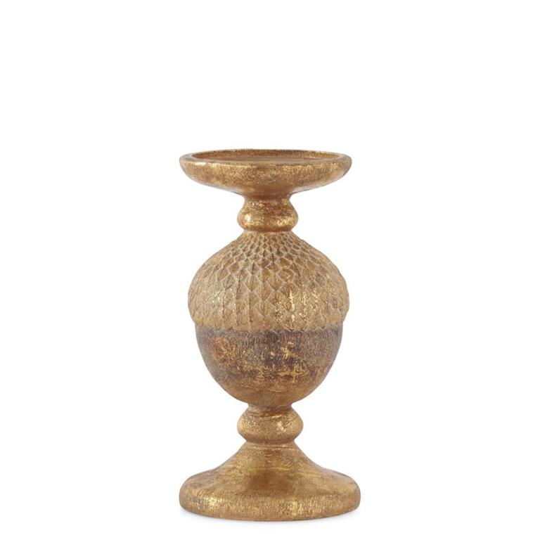 Candleholders - Pillar -  Acorn - Gold & Bronze - Findlay Rowe Designs