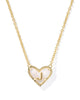 Kendra Scott - Necklace - Ari Heart Letter - Gold Short Pendant