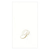 Caspari - Guest Towel Napkin - White Pearl-Paper Linen Napkin - Monogram - Findlay Rowe Designs
