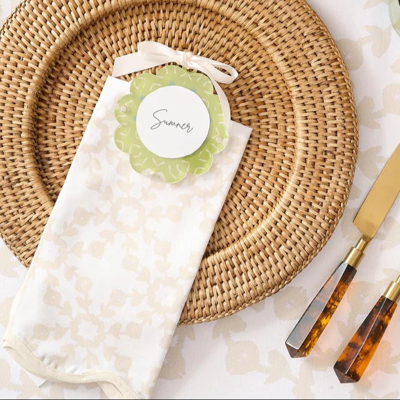 Laura Park - Scalloped Dinner Napkins - Highlands Beige