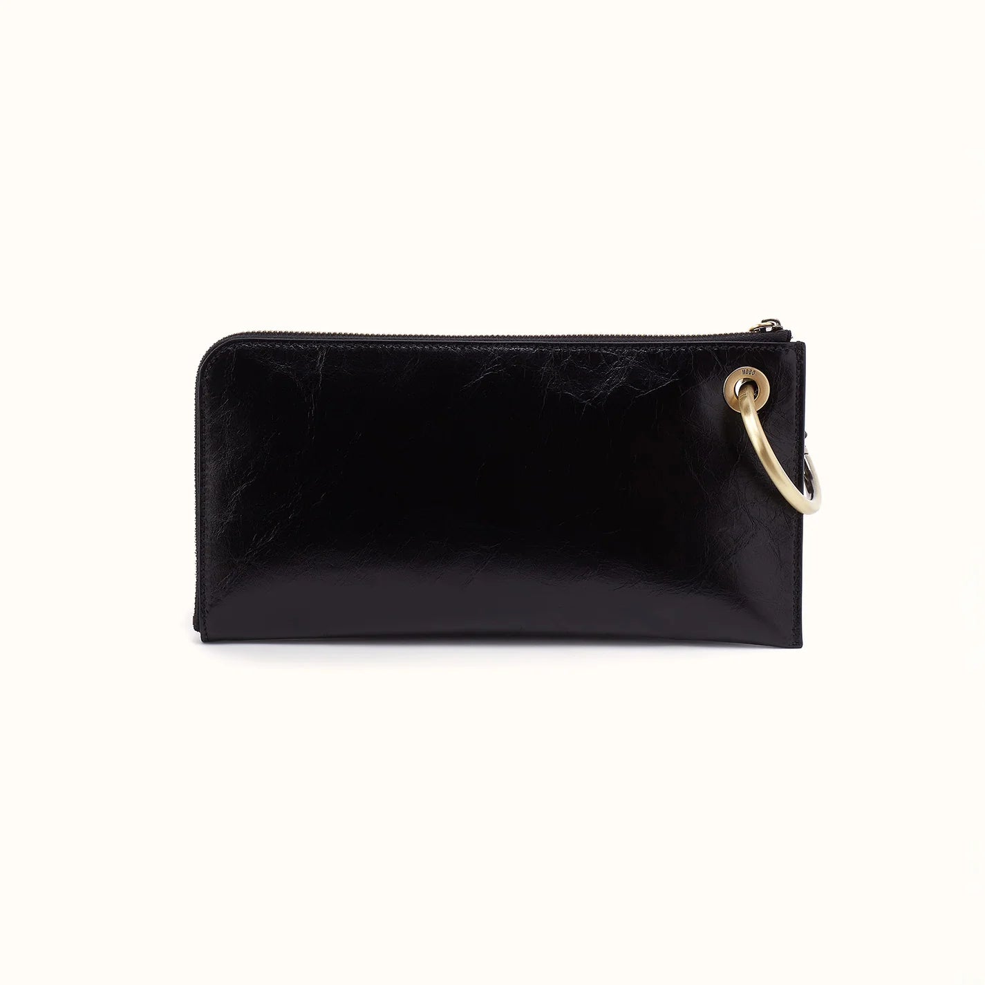 Hobo - Jett Wristlet - Polished Leather - Black