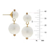 Susan Shaw- Double Cotton Pearl Drop Earrings