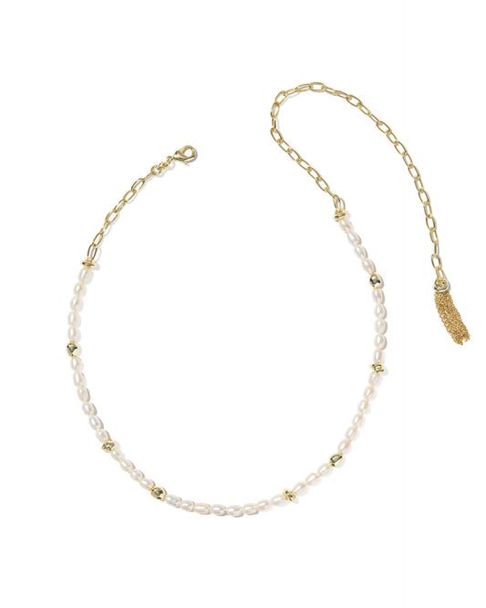 Kendra Scott - Necklace -    Gabriella Gold Pearl Strand - Findlay Rowe Designs
