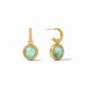 Julie Vos - Fleur-de-Lis Hoop & Charm Earring - Iridescent Aquamarine Blue - Findlay Rowe Designs