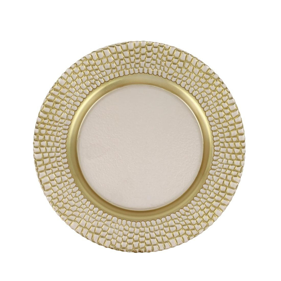 Vietri - Charger Plate - Pelli Glass - Ivory - Findlay Rowe Designs