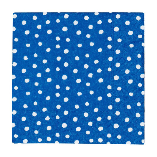 Caspari - Cocktail Napkins - Small Dots Royal Blue - Findlay Rowe Designs