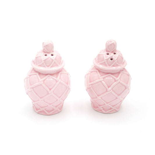 Salt & Pepper Set - Textured Jar - Pink