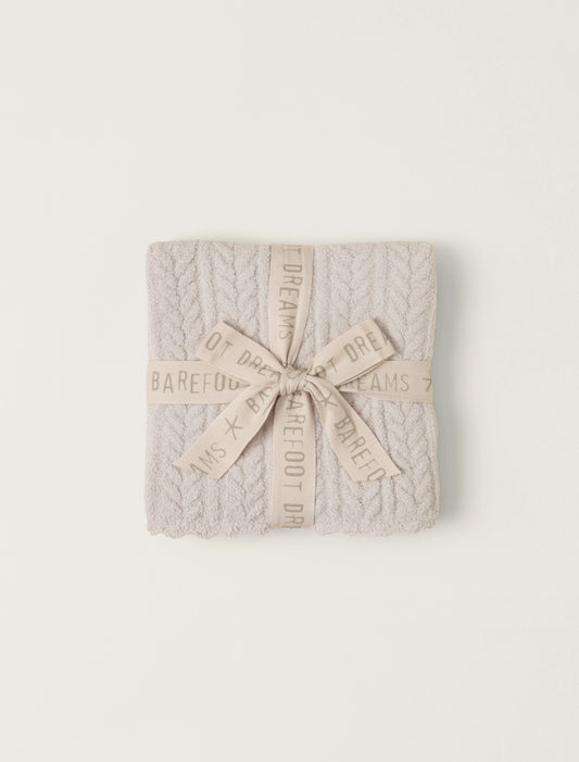 Barefoot Dreams - CozyChic Heirloom Receiving Blanket - Stone - Findlay Rowe Designs