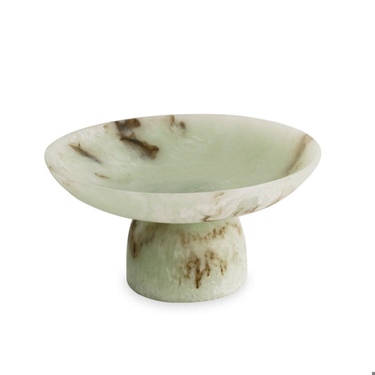 Beatriz Ball - Resin Giada Medium Pedestal - Jade Swirl