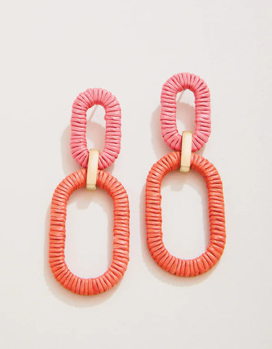 Spartina - Earrings - Straw Link Earrings - Red - Findlay Rowe Designs