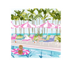Rebecca Illustrated - Art Print - Pool Pawty - 8x10