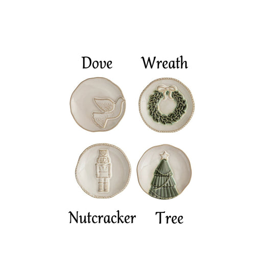 Mudpie - Tidbit Plates - White Christmas - Findlay Rowe Designs