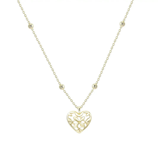 Natalie Wood - Necklace - Believer Heart Drop - Gold - Findlay Rowe Designs