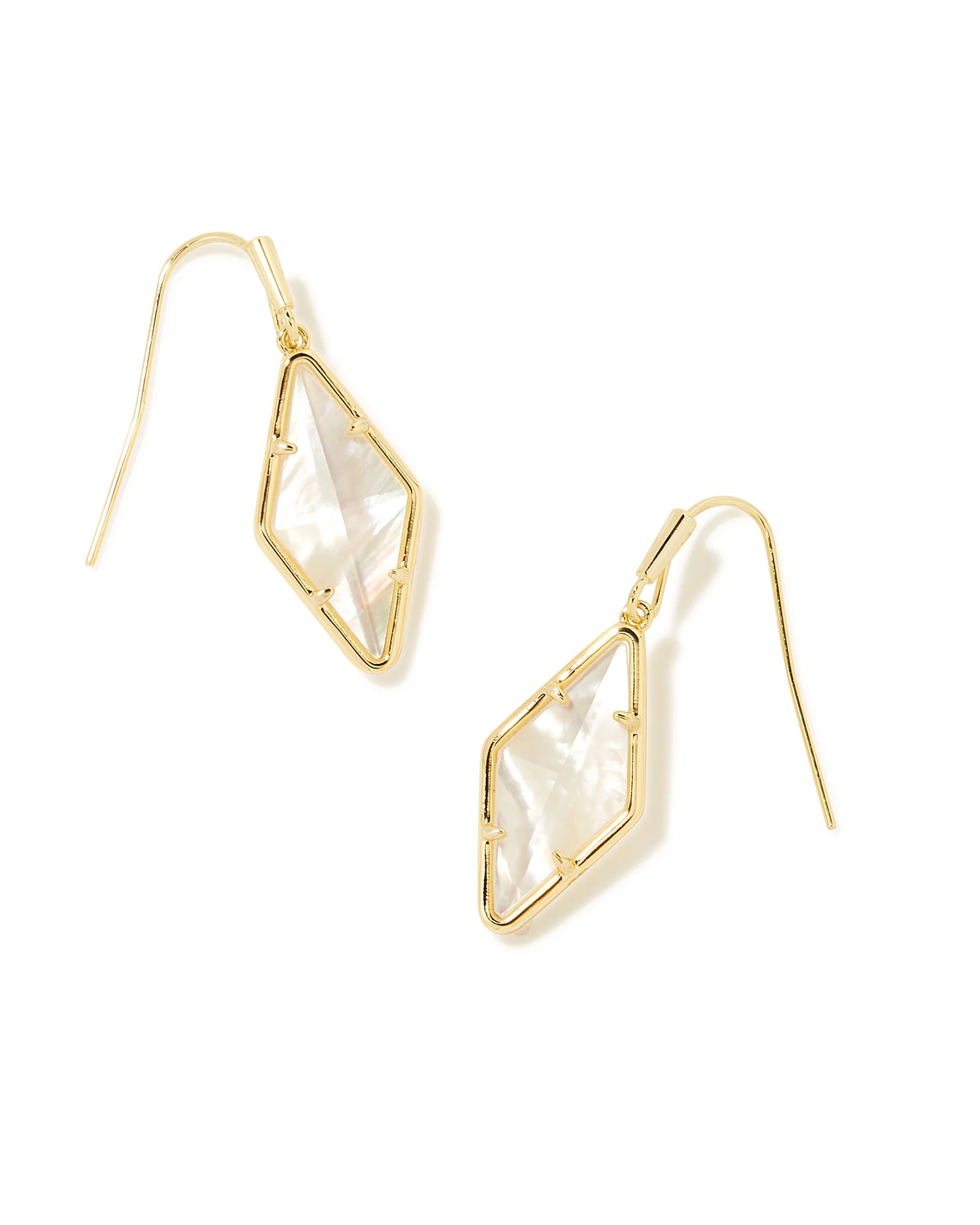Kendra Scott KINSLEY DROP EARRINGS GOLD IVORY MOTHER OF PEARL