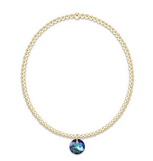 Enewton - Classic Gold 2mm Bracelet - Reflection Small Charm - December - Findlay Rowe Designs