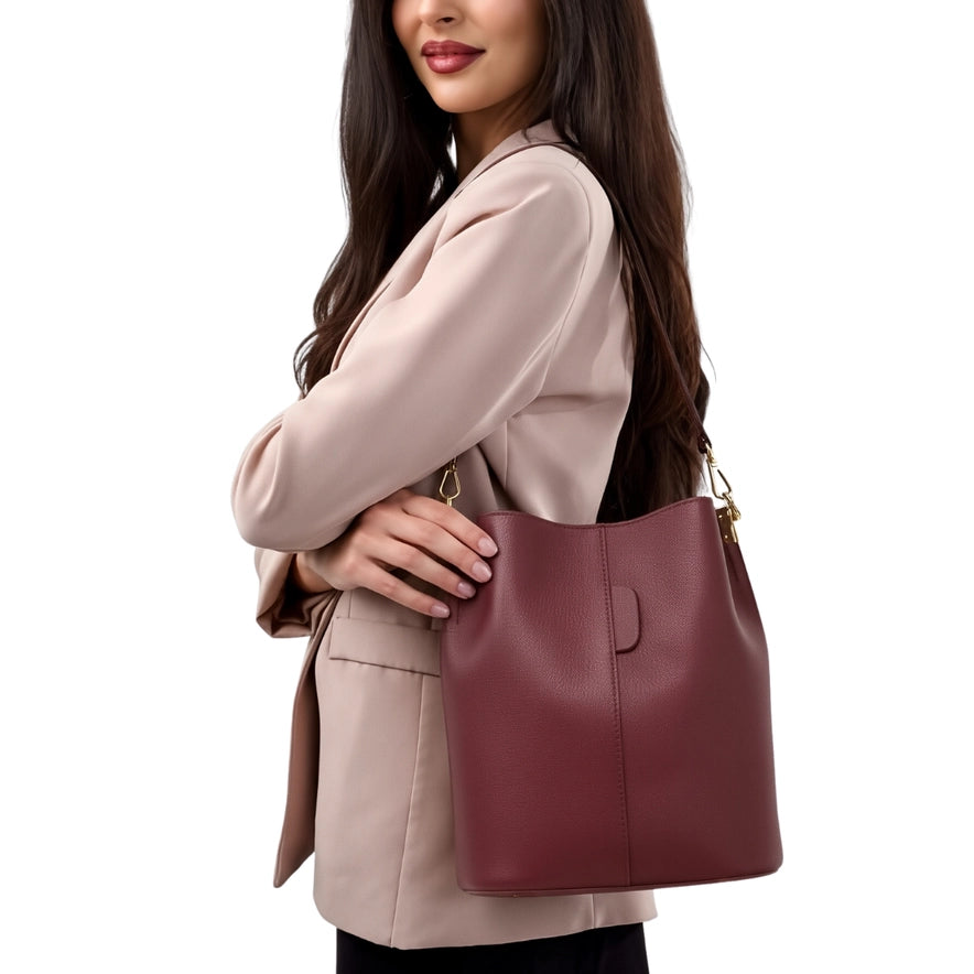German Fuentes -  Leather Bucket Bag - Findlay Rowe Designs