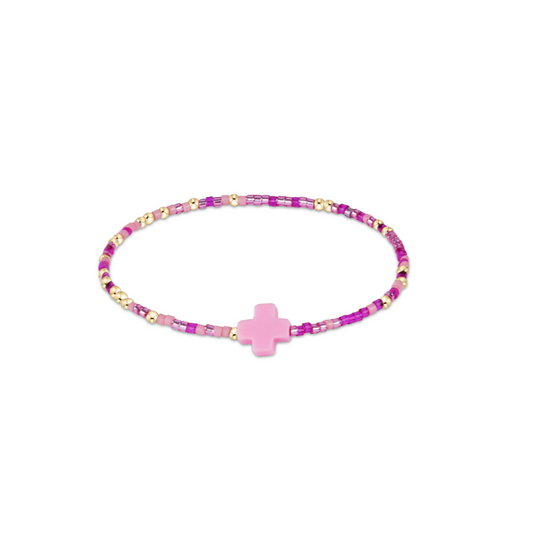 Enewton - Egirl Hope Unwritten Signature Cross Bracelet - Back To The Fuchsia - Findlay Rowe Designs