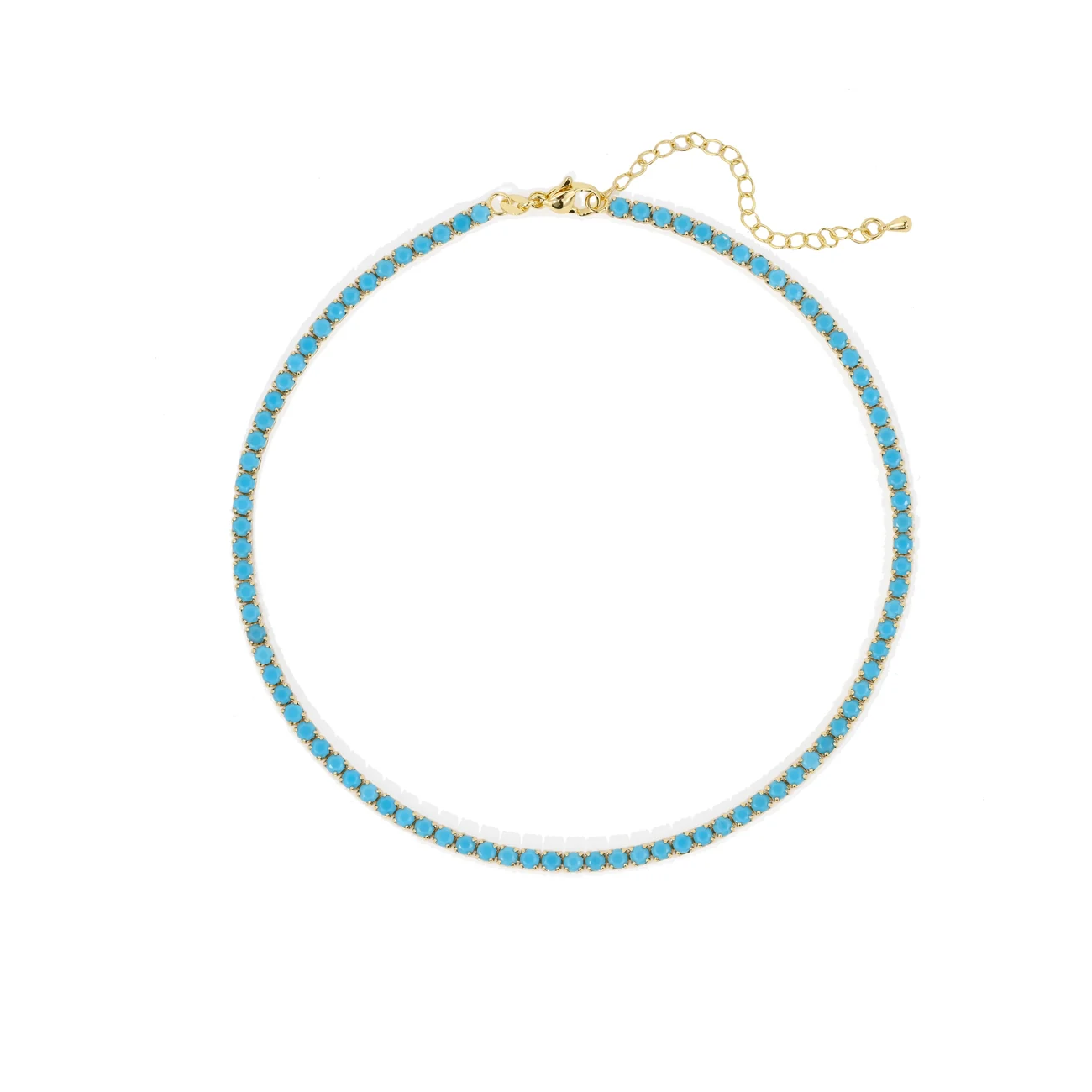 Sahira - Necklace - Karla Tennis Necklace - Turquoise
