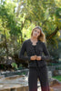 Barefoot Dreams - CozyChic Ultra Lite Cable Knit Cardigan with Ruffle - Black - Findlay Rowe Designs