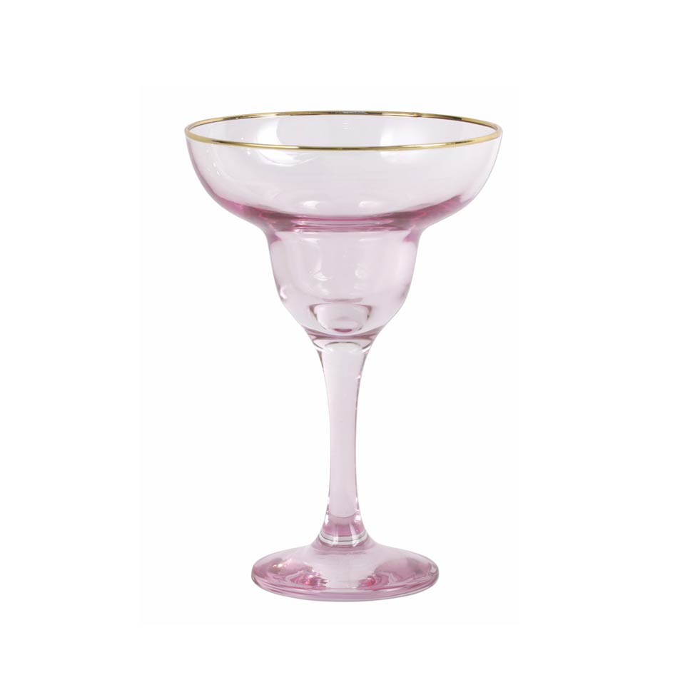 Vietri - Rainbow Margarita Glass - Pink - Findlay Rowe Designs