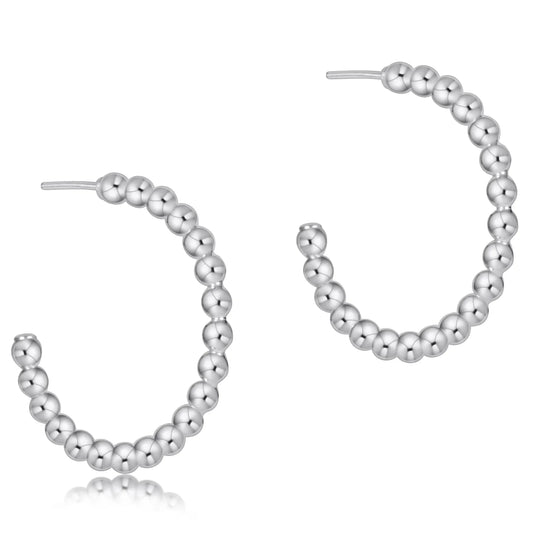 Enewton - Beaded Classic 1.25in Post Hoop - 4mm Sterling - Findlay Rowe Designs