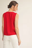 Jodifil - Top - Sleeveless Shell Button - Red - Findlay Rowe Designs