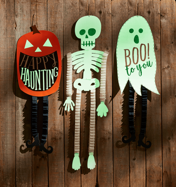 Mud Pie - Door Hanger Dangle Legs - Glowing Pumpkin - Findlay Rowe Designs