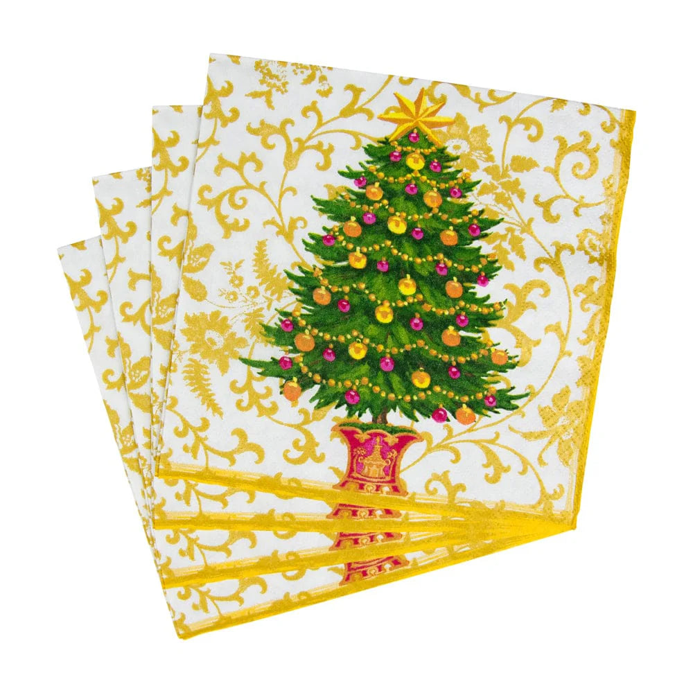 Caspari - Luncheon Napkins - Gilded Tree