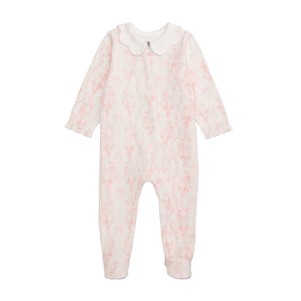 Mud Pie - Baby - Sleeper - Scallop Floral - White Pink - Findlay Rowe Designs