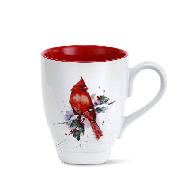 Cardinal and Holly Holiday Mug - Findlay Rowe Designs