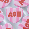 Swag - Button - Sorority - Cabana Stripe Heart