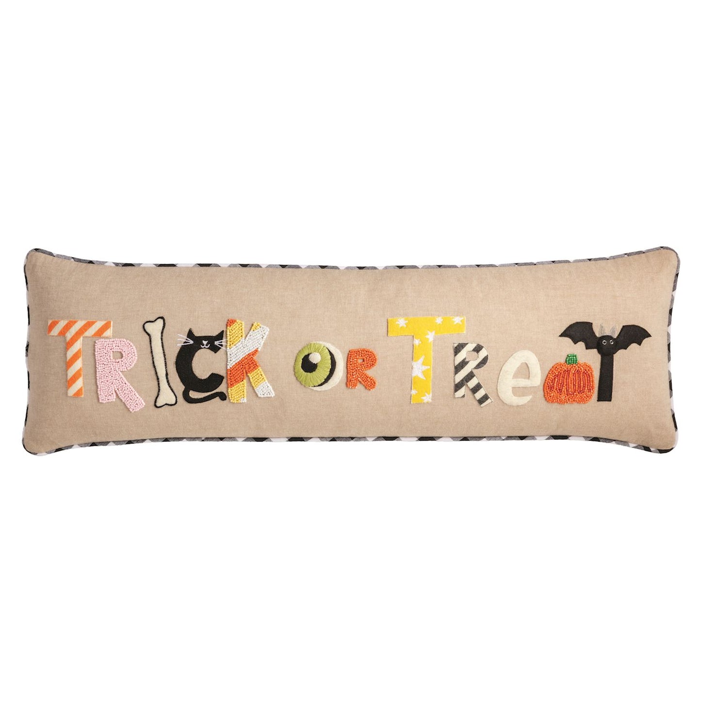 Mud Pie -  Long Pillow - Trick Or Treat - Findlay Rowe Designs