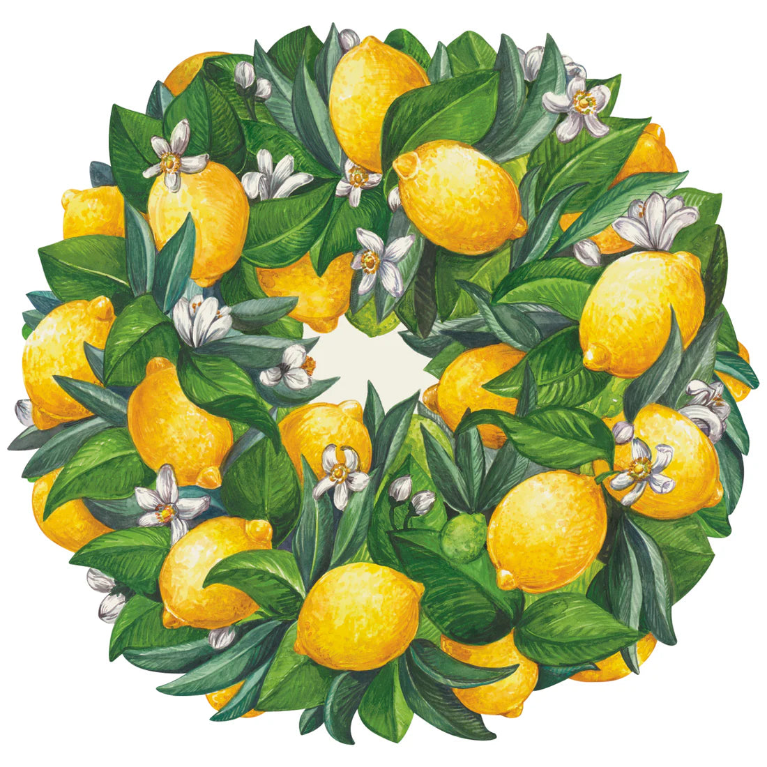 Hester & Cook - Placemat - Die Cut Lemon Wreath - Findlay Rowe Designs