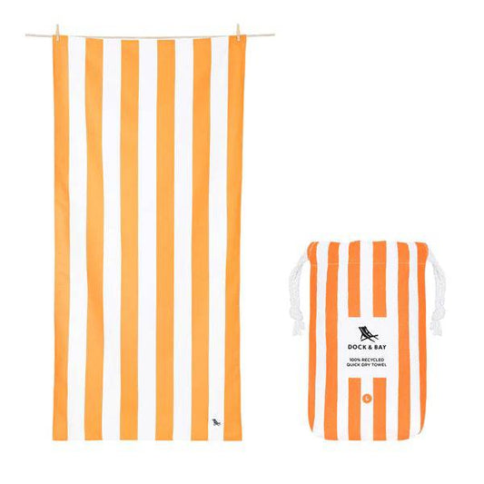 Dock & Bay - Quick Dry Towels - Cabana - Ipanema Orange - Findlay Rowe Designs