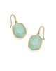 Kendra Scott - Earrings - Daphne Frame Drop - Gold Teal Amazonite - Findlay Rowe Designs