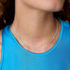 Julie Vos - Necklace - Celeste Delicate Station - Cubic Zirconia - Silver