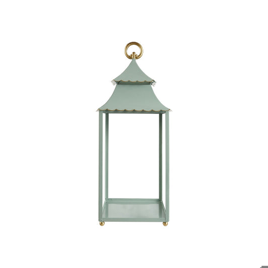 Hazel Mazel - Metal Scalloped Lantern - Mint - Findlay Rowe Designs